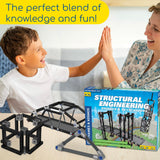 Thames & Kosmos Structural Engineering: Bridges & Skyscrapers | Science & Engineering Kit | Build 20 Models | Learn about Force, Load, Compression, Tension | Parents' Choice Gold Award Winner, Blue Thames & Kosmos