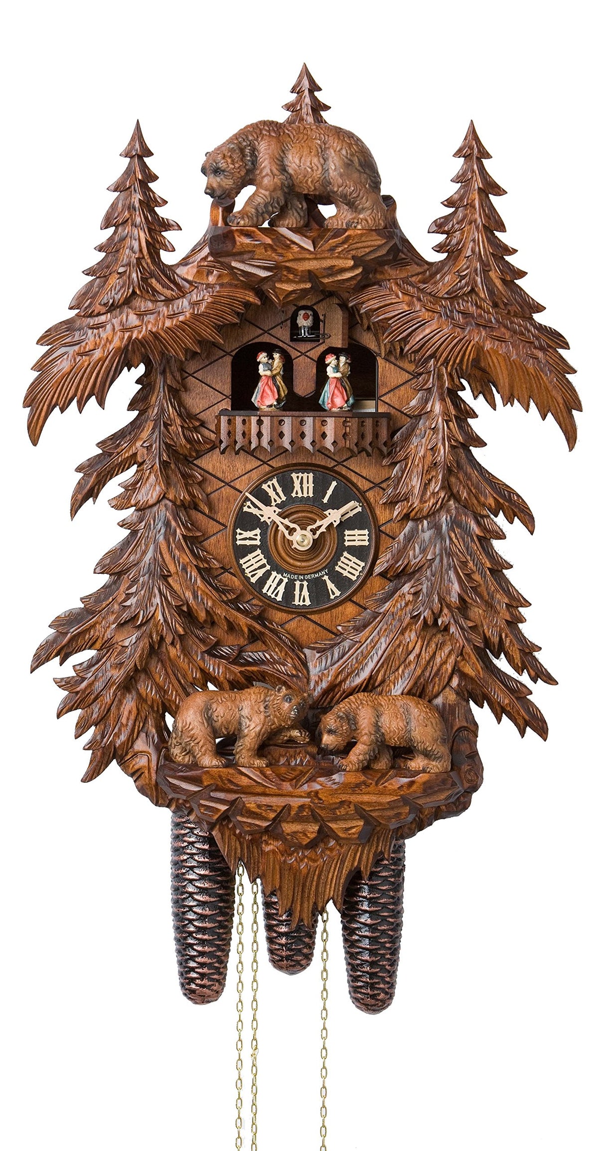 Hönes Cuckoo Clock Bears in The Forest HO 86709/5Tko Hönes