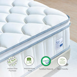 Sozlo 12 Inch Queen Size Hybrid Mattress with Cooling Gel and Individual Pocket Springs for Motion Isolation & Edge Support, Medium Firmness for Pressure Relief, CertiPUR-US Certified, in a Box Sozlo