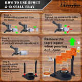 Poker Whiskey Decanter Sets for Men, 27oz Whiskey Decanter Set with Tray, Spout & Stones,Casino Liquor Decanter Dispenser Decanters for Alcohol Tequila Decanter Bourbon Gifts for Men Dad Him Husband LuxuryBar