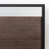 ZINUS Suzanne 37 Inch Grey Wash Bamboo and Metal Platform Bed Frame - Durable, No Box Spring Needed, Easy Assembly Zinus