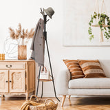 Simple Houseware Freestanding Coat Rack With Shelf, Black Simple Houseware