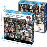 Think2Master Cute Cats 250 Pieces Jigsaw Puzzle Featuring heartwarming Kittens and Cats. Fun Toy for Kids, School & Families. Great Gift for Boys & Girls Ages 8+. Size: 14.2” X 19.3” THINK2MASTER