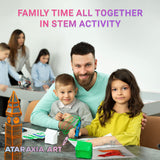 ATARAXIA ART 3D Stencil Book 40 Patterns, Drawing Molds Design Paper for 3D Pen, Reusable Colorful 20 Sheets 40 Pattern, Clear Pad & 2 Finger Caps, Painting Graffiti Template for 3DPen Kids DIY Gifts ATARAXIA ART