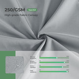 LUXIJOY 10' X 12' Outdoor Retractable Pergola, Aluminum Pergola with Retractable Sun Shade Canopy, Patio Metal Pergola for Deck, Backyard, Garden LUXIJOY