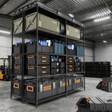 M MZG 5 Tiers Storage Shelves Load 1500LBS, Metal Shelving Wire Metal Shelving Unit Shelves for Storage Adjustable Garage Shelving for Pantry Kitchen Garage Black 15.8" D x 33.5" W x 70.5" H M MZG