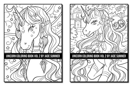 Unicorn Coloring Book: For Adults with Magical Unicorns, Beautiful Flowers, and Relaxing Fantasy Scenes (Volume 2) (Unicorn Coloring Books) WoodArtSupply
