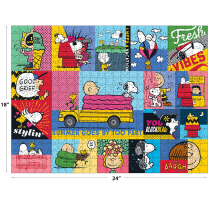 RoseArt - Peanuts - Peanuts Vibes - 300 Piece Jigsaw Puzzle for Adults