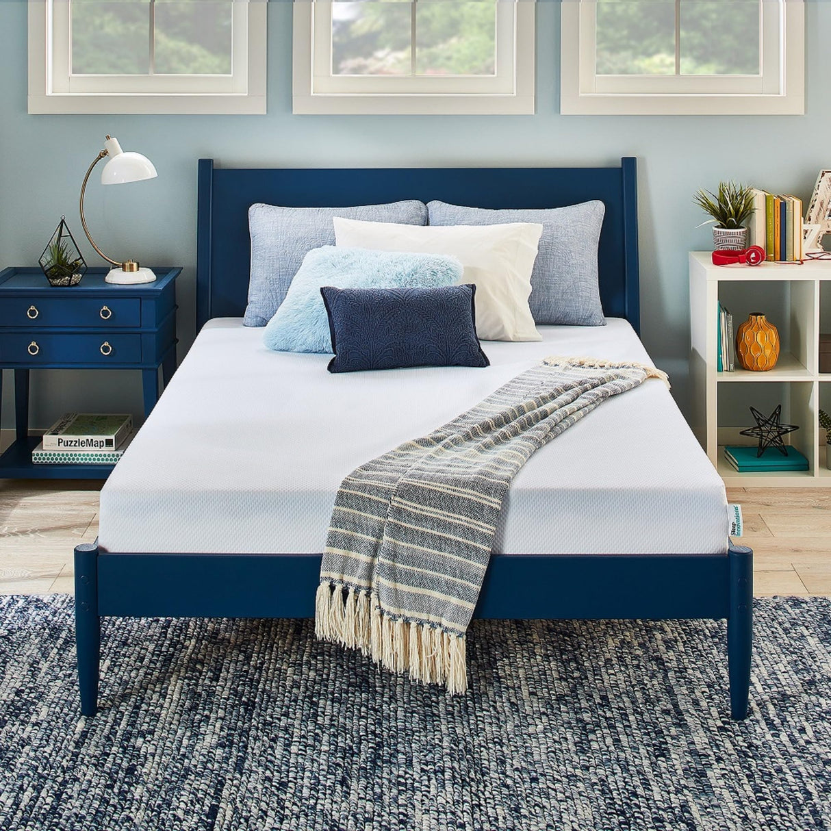 Sleep Innovations Marley 8 Inch Cooling Gel Memory Foam Mattress, Twin Size, Bed in a Box, Medium Firm Support Sleep Innovations