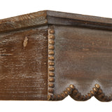 SOFE Wood Scalloped Decorative Wall Shelf, Bedroom Bathroom Kitchen Shelving Wall Mounted Heavy Duty, Farmhouse Floating Storage Shelves Small Hanging Shelves Display Book Picture Ledge Shelf SOFE