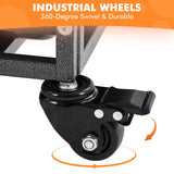 Yaheetech Stackable Dog Crate 42'' Heavy Duty Large Dog Crate with Divider 4pcs Rolling Pet Metal Crate w/Double Doo Water Bowl Pet Kennel Indoor Yaheetech