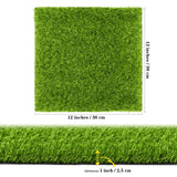TURSTIN 6 Packs Artificial Grass Square Mat 12 x 12 Inch Fake Grass Turf Patch with Drainage Hole Synthetic Garden Grass Tiles Realistic Grass Rug for DIY Indoor Outdoor TURSTIN