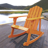 JONATHAN Y PAT1000A Kiawah Outdoor Patio Classic Acacia Wood Adirondack Rocking Chair for Garden, Lawn, Backyard, Pool, Deck, Beach, Firepit, Light Brown JONATHAN Y