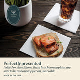 200 Linen-Feel Luncheon Paper Napkins - Disposable Lunch Napkins For Everyday Use - Ideal For Lunch, Dinner, Parties, Weddings, Restaurants, Or Event Servietto