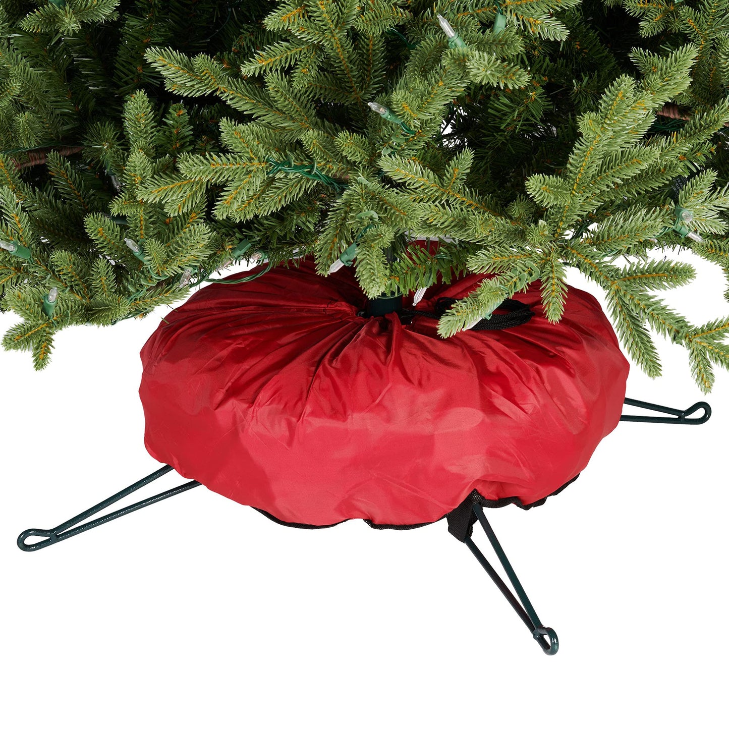 [Red Upright Tree Storage Bag] - 9 Foot Christmas Tree Storage Bag | Store Your Artificial Trees up to 9 Feet Tall - Keep Your Fake Tree Assembled | Hides Under Tree Skirt When Your Tree Is in Use