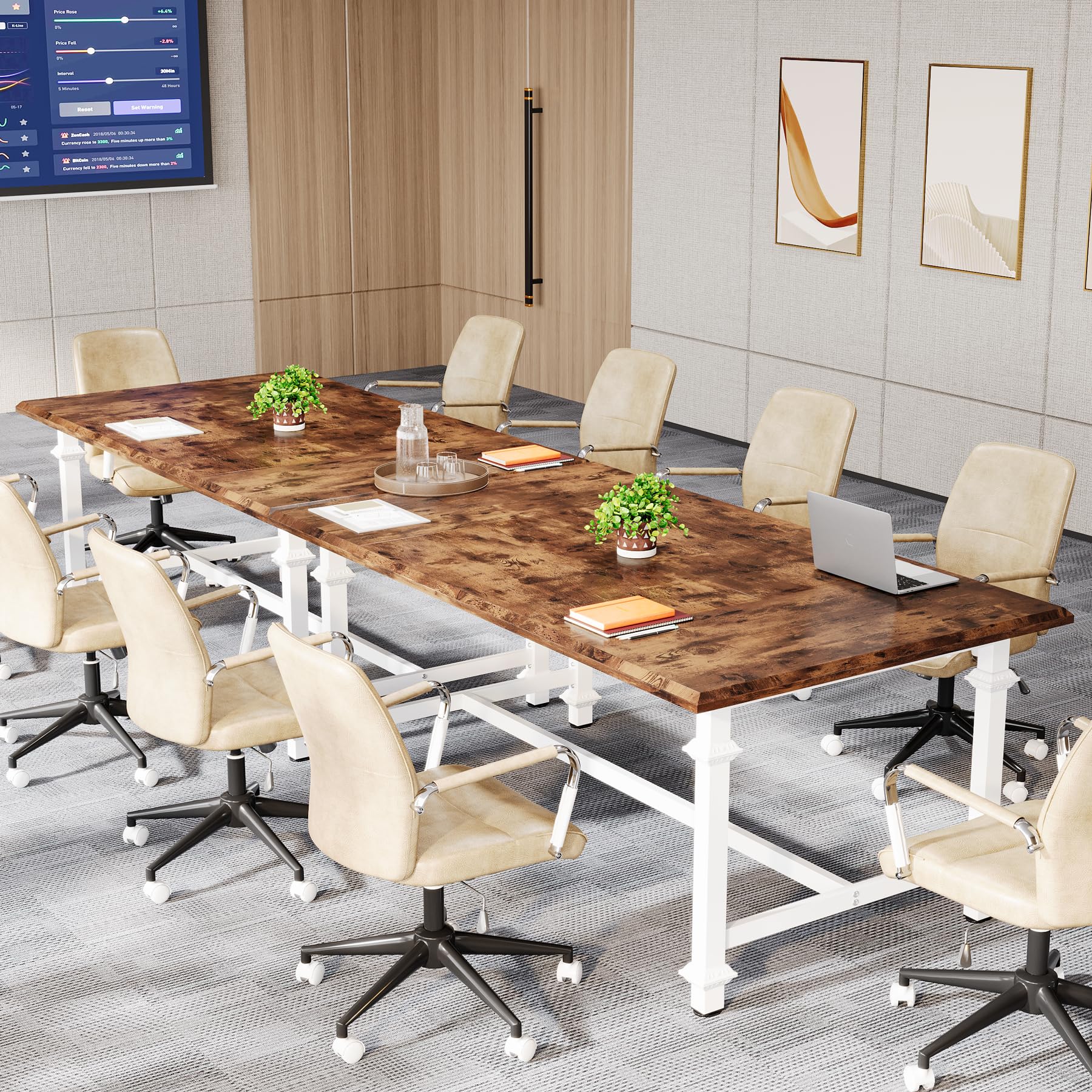 Tribesigns 62-Inch 5 ft Office Conference Table, Large Conference Room Table, Modern Seminar Table for Meeting Room - WoodArtSupply