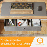 CubiCubi Standing Desk with Drawer, 48" x 24" Electric Height Adjustable Sit Stand Desk, Ergonomic Home Office Computer Workstation, Gray Frame Light Rustic Brown Top CubiCubi