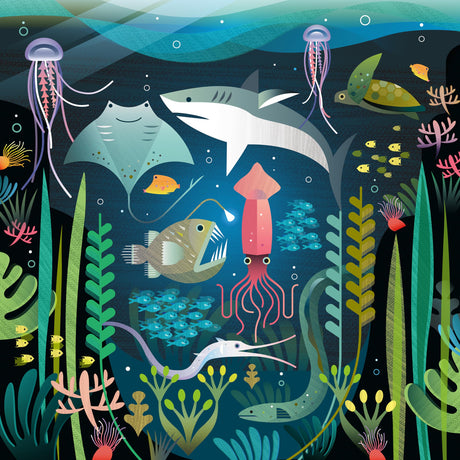 Ceaco - Glow in The Dark - Ocean Glow - 100 Piece Jigsaw Puzzle Ceaco