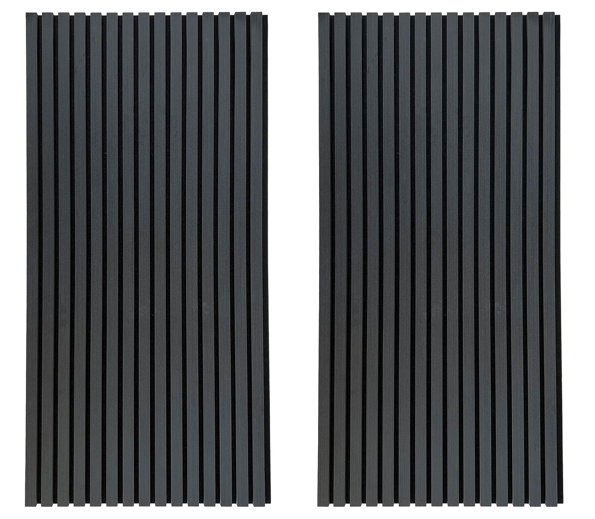 Mollywell Wood Slat Wall Panel, Easy Installation, Versatile, Enhanced Acoustic Design, Suitable for Living Room, Bedroom, Kitchen & Offices (2 Pcs, Black Oak), 47.2x23.6x0.87 Inch Each Mollywell