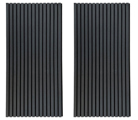 Mollywell Wood Slat Wall Panel, Easy Installation, Versatile, Enhanced Acoustic Design, Suitable for Living Room, Bedroom, Kitchen & Offices (2 Pcs, Black Oak), 47.2x23.6x0.87 Inch Each Mollywell