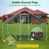 Lyromix 10x6.6FT Large Metal Chicken Run with Roof, Walk-in Poultry Cage Chicken Coop Runs House for Yard with Waterproof Cover, Ducks Rabbits Habitat Cage Spire Shaped Coop Lyromix