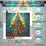 KICHANG Christmas Tree Diamond Painting Kits 5D Diamond Painting,DIY Diamond Art Diamond Painting Kits for Adults,Round Full Drill Diamond,Diamond Dots Diamond Art Kits for Home Decor Gift-12x12inch KICHANG