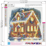 ZHUDENGXJL Winter Diamond Painting Kits for Adults,Christmas Glow Castle Diamond Art Kits for Beginner,DIY 5D Full Drill Gem Art with Painting Kit,Home Wall Decor 12x12 Inch ZHUDENGXJL