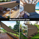 Artpuch 90% Sun Shade Cloth, 10 x 14 FT Pergola Shade Cover Canopy with Grommets, Sun Screen Fabric Tarp for Patio, Outdoor, Garden, Backyard, Mocha Artpuch