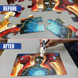 2 Pack 140ml Jigsaw Puzzle Glue with New Sponge Head, Suitable for 1000/3000/5000 Pieces of Paper and Wood Puzzle Glue Clear Water-Soluble Quick Dry Jigsaw Puzzle Glue, 280ml GH1200