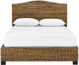 Crosley Furniture Serena Bed, Handwoven Natural Fiber Rattan Headboard and Footboard Set, Banana Leaf, Queen Crosley Furniture