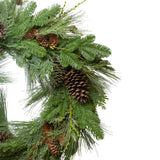 Northlight Pine Cone and Cedar Artificial Christmas Wreath - 32-Inch, Unlit Northlight