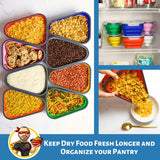 The Perfect Pizza Pack™ - Reusable Pizza Storage Container with 5 Microwavable Serving Trays - BPA-Free Adjustable Pizza Slice Container to Organize & Save Space, Red PIZZA PACK