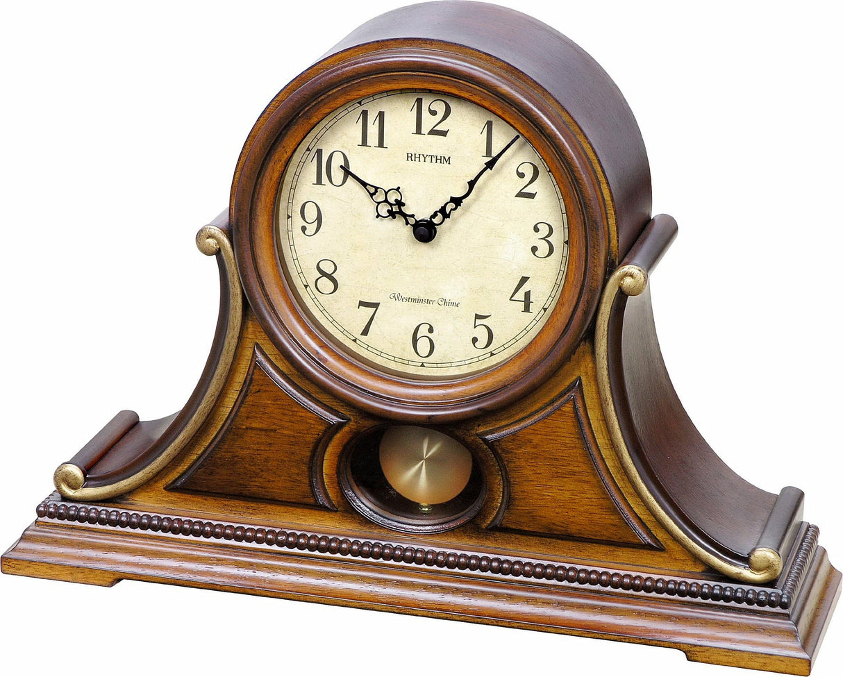Rhythm Clocks "Tuscany II" Wooden Musical Mantel Clock Rhythm Clocks