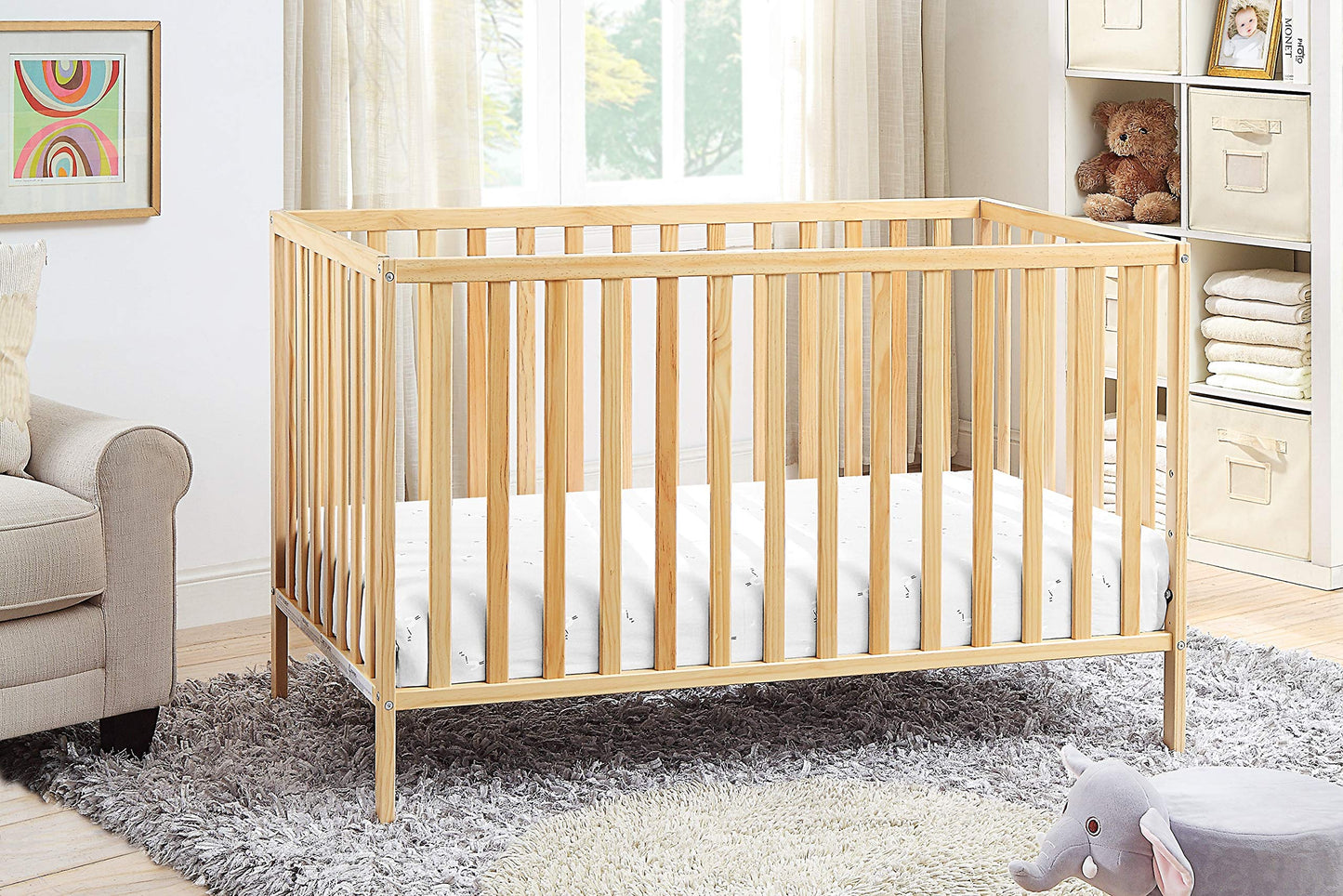 Suite Bebe Palmer 3 in 1 Convertible Crib - Quick Ship, Natural