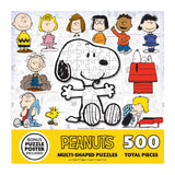 RoseArt - Mini Shaped - Peanuts - 500 Piece Jigsaw Puzzle for Adults RoseArt