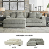 Signature Design by Ashley Lindyn Contemporary L-Shaped 2-Piece Sectional with Chaise for Living Room, Gray Signature Design by Ashley