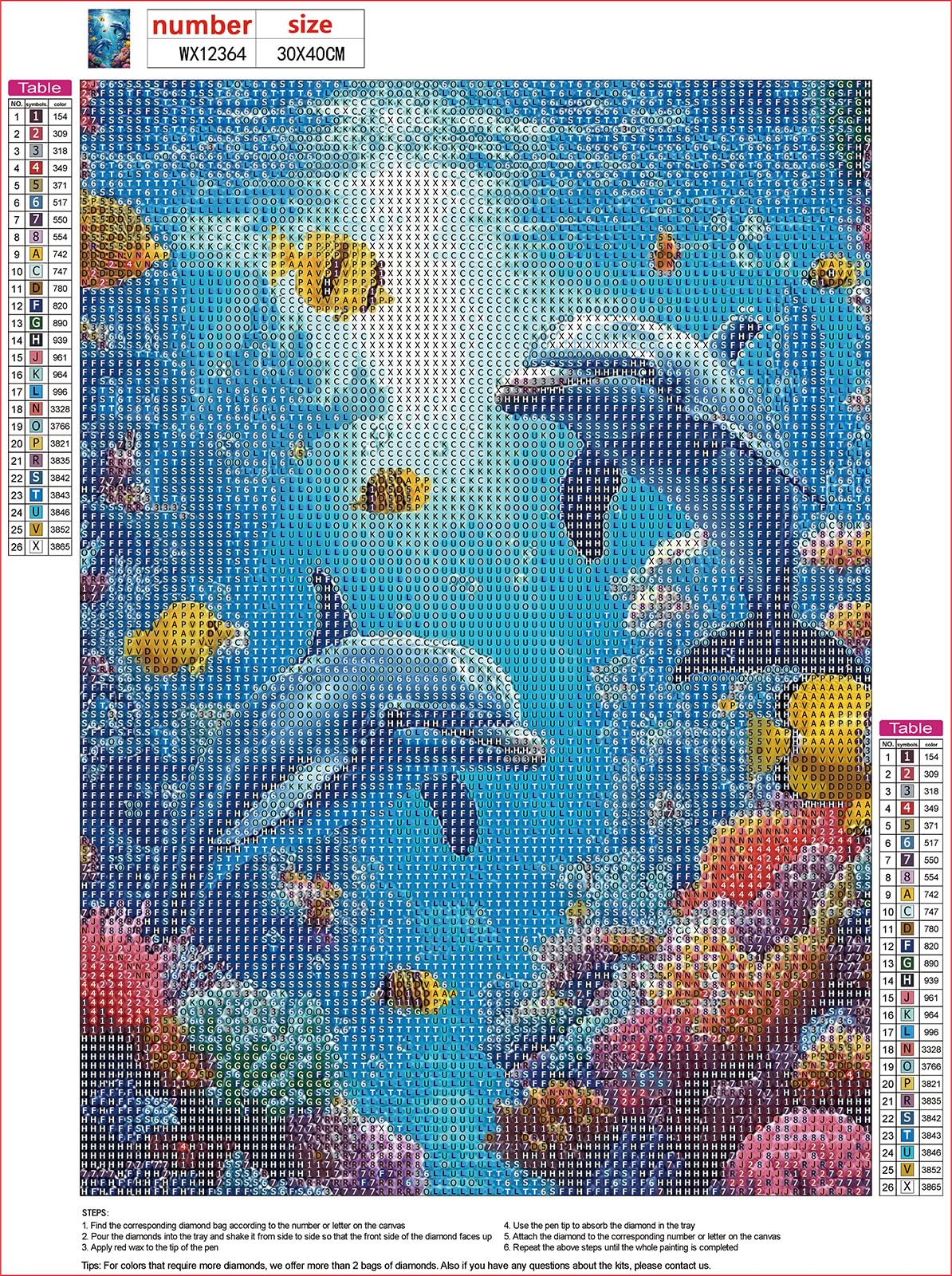 MXJSUA Dolphin Diamond Painting Kits for Adults, 5D Underwater World Diamond Art Kits for Beginners, DIY Full Drill Paint with Diamond, Home Wall Decor 12x16 Inch MXJSUA