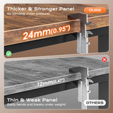 Huuger 63 x 24 inch Desk with Power Outlets & USB-C, Deeper & Thicker Desktop, Robust Metal Tubes, Computer Desk, Heavy Duty Office Desk, Work Gaming Desk, for Home Office, Rustic Brown Huuger