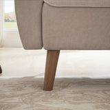 Portaforta Small Loveseat Sofa, 48" Mid Century Love Seat Couch, Modern 2 Seat Tufted Couches with Throw Pillows for Living Room, Apartment, Bedroom, Beige Portaforta