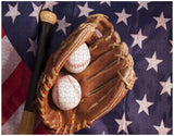 Baseball and Glove with American Flag 1000 Pieces Wooden Jigsaw Puzzles Personalized Photo Puzzle for Adults Friends Picture Puzzle Gifts for Wedding Birthday Valentine's Day Home Decor FANGKISSU