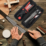 Leather Hole Punch Tool Set, Multi Hole Sizes Puncher, Revolving Punch Plier Kit for Belts, Watch Bands, Handbag Straps, Dog Collars and More ZGJDYSM