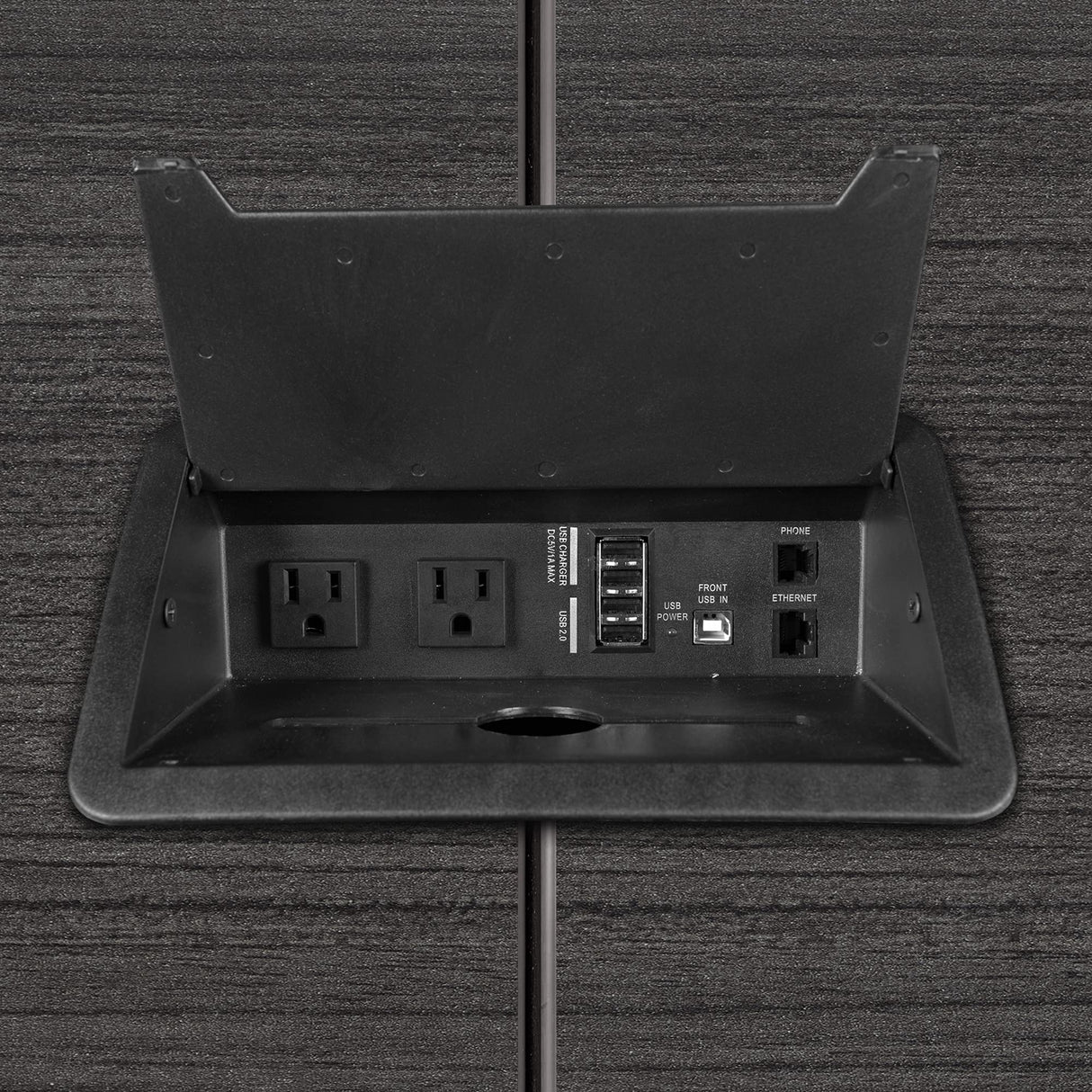 Regency Conference Room Table, 10 ft, Ash Grey/Black Regency