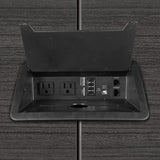 Regency Conference Room Table, 10 ft, Ash Grey/Black Regency