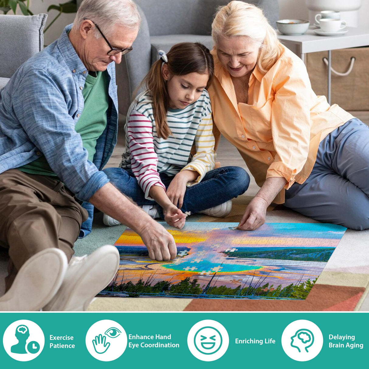 Jigsaw Puzzles for Adults 500 Pieces Puzzle National Parks Interlock Perfectly Letter on Back No Dust, Landscape Puzzle Home Decor Toy Gift for Teens Men Women Seniors Nature Jigsaw Puzzles Scenery Jeacirio