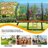YUMPIE 8FT 10FT 12FT 14FT 16FT Trampoline with Pop-up Quick Connector, Trampoline Outdoor with Enclosure and Ladder, ASTM Approval for Kids and Adults YUMPIE