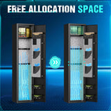 Superday 3-5 Rifle Gun Safe, Quick Access Large Gun Safe for Rifles and pistols with Keyboard Lock, Electronic Locking Gun Cabinet Rifle Safe with Gun Safes Pocket and Rifle Rack for Home Superday