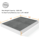 THEOCORATE 7 Inch Full Box Spring, Metal High Profile Spring, Heavy Duty Mattress Foundation, Easy Clean Cover, Quiet, Non-Slip, Simple Assembly THEOCORATE
