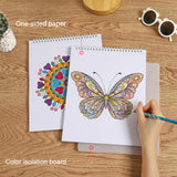 Silunkia Adult Coloring Books Set 8.5 x 11 Inch - 4 Books Adult Animal Butterfly Bird Mandala Design, Coloring Books for Adults to Relax and Relieve Anxiety - Top Spiral Binding is Easier to Use