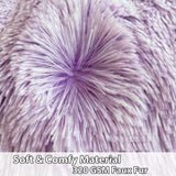 LIFEREVO Fluffy Faux Fur Bean Bag Chair Cover (No Filler), Ultra-Soft Light Purple Stuffed Animal Storage Bean Bag Cover, Anti-Slip Fuzzy Gaming Bean Bag Cover for for Kids Adults (Ombre Lavender) LIFEREVO