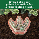MindWare Paint Your Own Stepping Stone: Dinosaur Footprint – Weather-Resistant 8.5-inch x 10-inch Stepping Stones Kids Craft Kit - Includes Paint, Brushes and Instructions – Ages 8 and Up MindWare